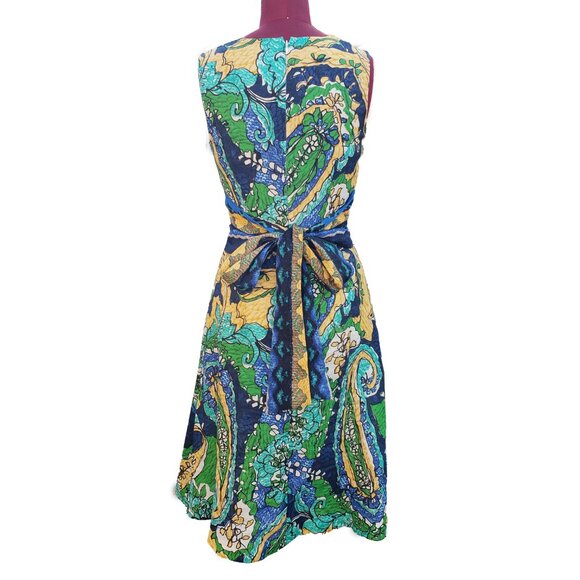 Kobi Halperin Sophie Dress Tropical Floral Linen Crew Neck A Line Sleeveless XS - Picture 6 of 8